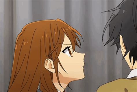 anime kiss gif cute|More.